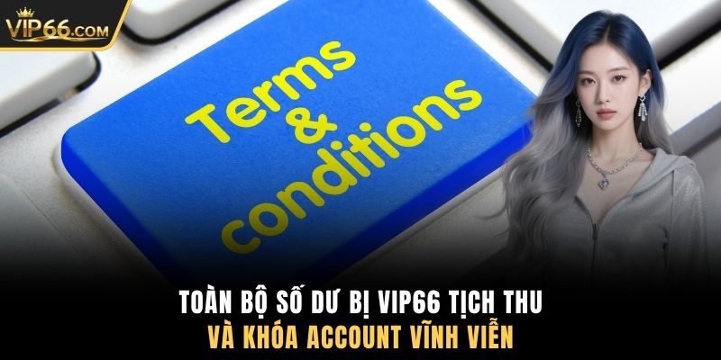Toàn bộ số dư bị VIP66 tịch thu và khóa account vĩnh viễn